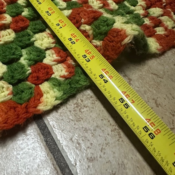 Handcrafted Multicolor Crochet Throw Blanket - Picture 3 of 4